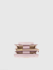 Purple Small Leather Tote Bag With Gold Hardware - FINAL SALE